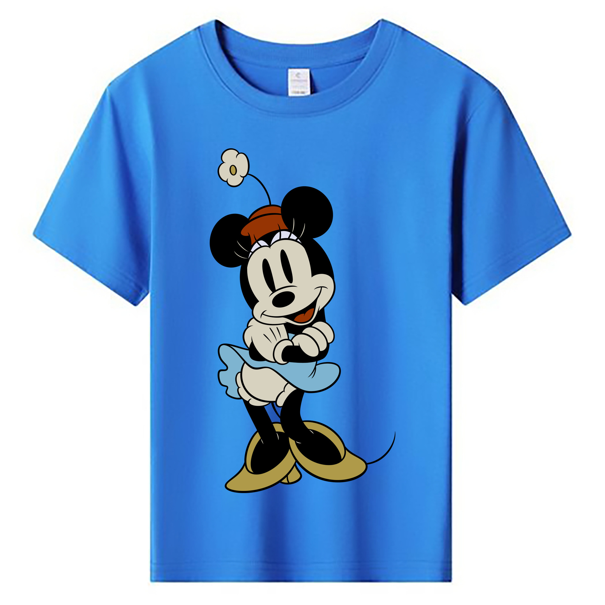 ミッキーマウス Mickey Mouse 綿100％キッズTシャツ（フロントプリント）